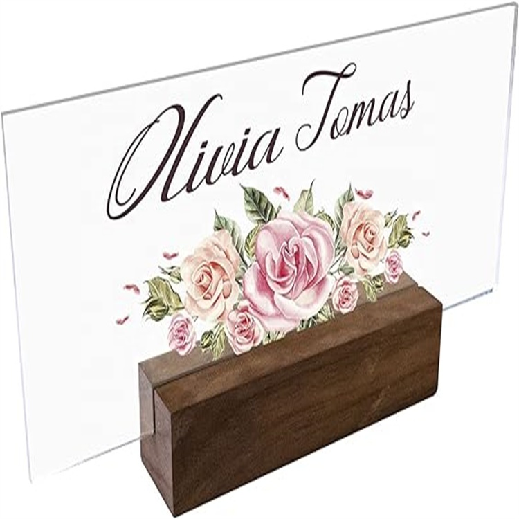 acrylic clear decor table name