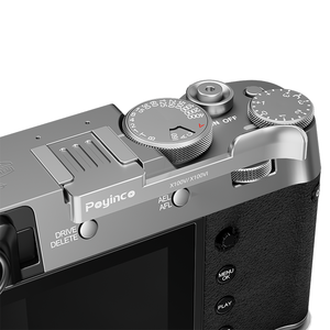 Empuñadura de Metal para Pulgar, Aleación de Aluminio de Aviación, Ligera, Negra+Plateada, para Accesorios de Cámara <span class=keywords><strong>Fuji</strong></span> Fujifilm X-E4 X-E3 X100V X100VI - Product Image 6