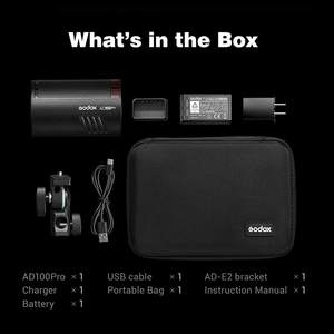 Flash de photographie <span class=keywords><strong>Godox</strong></span> <span class=keywords><strong>Ad100pro</strong></span> 100ws 2.4g Ttl Strobe 1/8000 Hss Flash de poche avec batterie au lithium 2600mah - Product Image 6