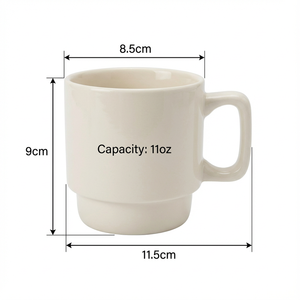 Fabrieks prijs gepersonaliseerde 11oz porseleinen stapelbare mokken, magnetron- en vaatwasmachinebestendig, gesublimeerd design, schattige stijl, koffiemokken - Product Image 2