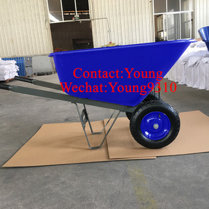 WH9600-1 двухколесная тачка, большой, 200 л, 210 л, пластиковый лоток емкостью 10 КБ-Ф, 200 л, двухколесная тачка с металлической конструкцией - Product Image 4