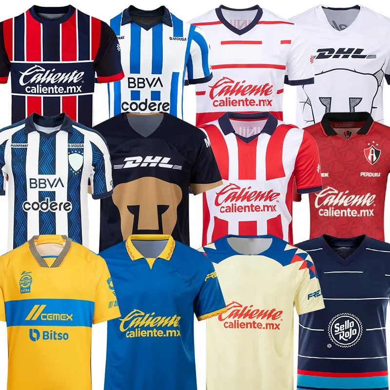 เสื้อฟุตบอลทีมชาติเม็กซิโก2023 22 23 24 Chivas Cruz Azul Atlas xolos liga MX Football shir ขายส่ง