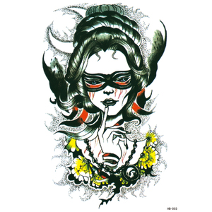 Disegni floreali realistici tatuaggi a maniche impermeabili a lunga durata per adesivi tattili mezzo braccio per il corpo del Festival - Product Image 3