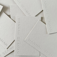Impresión de Tarjetas de Papel con Relieve de Algodón Personalizadas para Agradecimiento Empresarial, Tarjetas de Papel con Relieve Empresarial