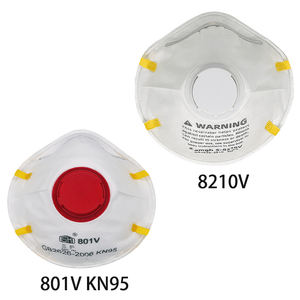 หน้ากากป้องกัน KN95สำหรับ8210VCN หน้ากากกันฝุ่นขัดทางอุตสาหกรรมพร้อมวาล์วช่วยหายใจหน้ากากป้องกันฝุ่นเพื่อป้องกันหมอกควันจากละอองน้ำ - Product Image 1