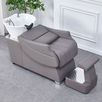 Fauteuil de lavage moderne en céramique pour salon de coiffure, semi-allongé, confortable