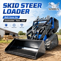 Loader Skid Steer NIMBUS Bersertifikasi Euro 5 EPA dengan Mesin EPA Silinder Tunggal untuk Proyek Pertanian