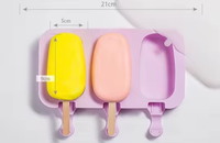 Moule à glace en silicone avec couvercle et bâtonnets pour la fabrication maison de bâtonnets glacés, sorbets et glaces maison