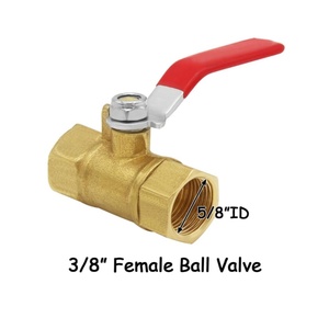 Válvula de Cierre de Latón Miniatura para Tuberías de Agua, Aceite y Gas, Rosca NPT Hembra 3/8" x 3/8", Conector Adaptador de Interruptor de Parada - Product Image 3