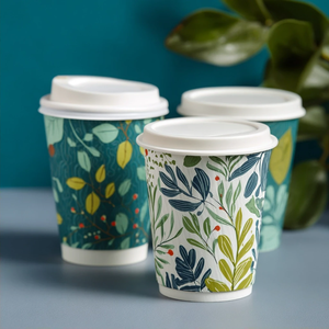 Tại Gói Tùy Chỉnh In Cà Phê Cửa Hàng Bền Tái Chế Tông Cà Phê Giấy Ly 12Oz 16Oz Đôi Tường Ly Cho Đồ Uống Nóng - Product Image 4