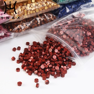 Perles de cire 96 couleurs <span class=keywords><strong>500g</strong></span> emballées avec un sac de cire à cacheter emballé avec un sceau de cire octogonal - Product Image 3