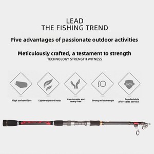 Caña <span class=keywords><strong>de</strong></span> Pescar <span class=keywords><strong>de</strong></span> Carbono Weihai Fire Blue Cold River Snow, Suministrada por Fábrica, Compacta, <span class=keywords><strong>de</strong></span> Acción Rápida, con Guías Grandes, <span class=keywords><strong>de</strong></span> 3 Metros, para Pesca en Océano - Product Image 2
