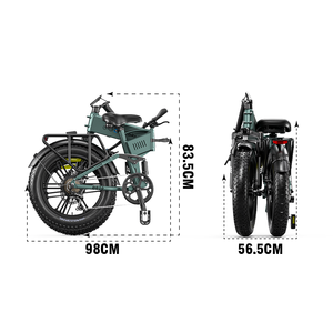 Entrepôt UE fatbike pliant 20 pouces 4.0 vélo électrique suspension complète neige montagne tout‑terrain pedelec 250W - Product Image 6