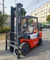 Harga Grosir HELI CPCD70 Forklift Diesel 7 Ton Mesin Isuzu Tiang Tiga Tingkat Ban Solid Penanganan Material Luar Ruangan