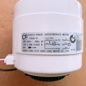 มอเตอร์แบบอะซิงโครนัสเฟสเดียว YYK30-4I 30W 60Hz 208-240V แบบปิดสนิท สำหรับใช้กับพัดลมภายในเครื่องปรับอากาศ - Product Image 1