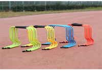 Equipo de Entrenamiento Deportivo Ligero, Obstáculos de Velocidad con Alturas Ajustables, Juego de Obstáculos Plegables para Entrenamiento de Agilidad