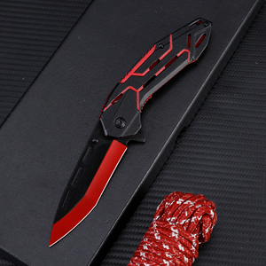 Dao cắm trại thép Damascus chất lượng cao, lưỡi thép không gỉ, cán nhựa, dụng cụ sinh tồn bỏ túi tự vệ, có thể tùy chỉnh OEM - Product Image 6