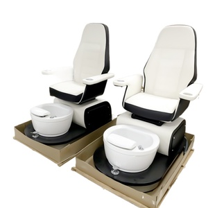 Nouveau mobilier de salon professionnel, fauteuil de pédicure et de manucure inclinable avec spa pour les pieds et massage - Product Image 1