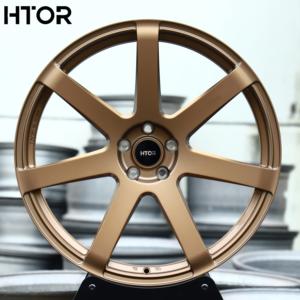 Jantes en aluminium forgé HTOR 16x6.5 17x7 pour berlines, couleur or foncé, 5x112, jantes de voiture pour Fit Yaris Swift Golf <span class=keywords><strong>GTI</strong></span> <span class=keywords><strong>Polo</strong></span> A45 - Product Image 1