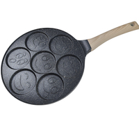 Revêtement en marbre antiadhésif moulage sous pression en aluminium oeuf gâteau poêle à frire antiadhésive enfants poêle à frire petit déjeuner poêle à frire