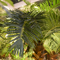 Haihong Grand ventilateur extérieur artificiel résistant aux UV, palmiers décoratifs d'intérieur en fibre de verre de style tropical pour hôtels