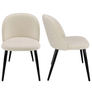 Modern Upholstered <b>Dining</b> <b>Chair</b> Fabric Seat Wood Legs Quilted Backside Wabi-Sabi Style <b>for</b> Hotel Villa <b>Dining</b> Room Wabi-sabi - Product Image 1
