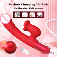 Nouveau Vibrateur Lapin pour Point G avec Stimulation Double, Chauffant, en Silicone Étanche, Jouet Sexuel Adulte pour Femme