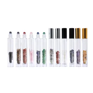 10ml Essential Oil Clear Glass Bottle Roll On Cosmetics Crystal Roller Bottle Oil Roll On Glass Bottle With Roller Ball