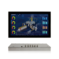 24 inci terbaru 12 Gen I5-1235U suhu lebar IP66/IP69K tahan air tertanam industri PC sentuh tahan air