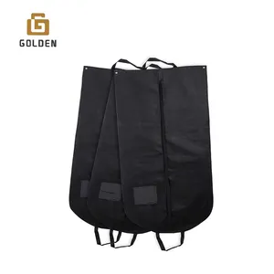 金色个性化定制时尚可折叠二合一服装袋5 pcs服装行李袋缎面衬里车轮服装袋