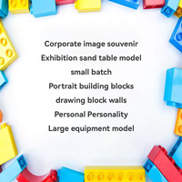 Blocs de construction en plastique ABS, jouet de construction pour enfants de 0 à 24 mois, minifigurines grandes et petites