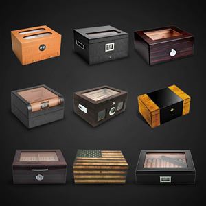 Durable <b>Lockable</b> Spanish Cedar Wood Freestanding Electric Compressor Commercial Display Humidifier Cigar Humidor <b>Cabinet</b> - Product Image 2