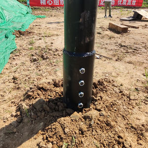 YAH-10C 맞춤형 가공 하이 퀄리티 녹슬지 않는 유압 태양열 장착 시스템 오거 드릴 건설용 헬리컬 파일 - Product Image 2