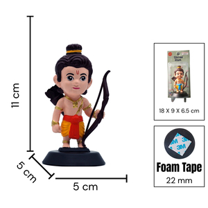 Hand-Painted Lord Rama Idol Natural Finish Spiritual Decorative Showpiece for <b>Home</b> <b>Temple</b>, Office Desk, Car Dashboard & Gift - Product Image 6