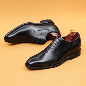 Korean-Style Fashionable Casual Leather Shoes Low-<b>Heel</b> <b>Men's</b> Distressed Leather Oxfords Genuine Cowhide Large Sizes Vintage - Product Image 5