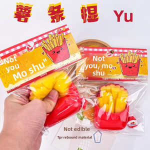 Ultra-soft Clay-like Edible Fries-shaped <b>Squishy</b> Toy-pressure-relieving Stress Relief Realistic Fries Venting Toy - Product Image 3