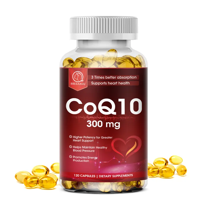 120pcs Coenzyme Q10 Capsules COQ10 Softgel Capsule for Healthy Heart