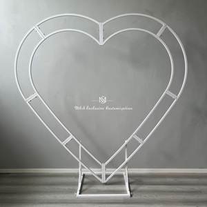 Sắt vòm hình trái tim Hỗ trợ đám cưới hoạt động ngày Valentine vòm hoa hỗ trợ đặc biệt với một kết thúc nướng - Product Image 1