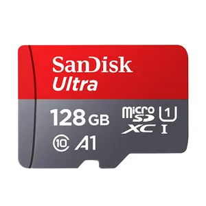 100% オリジナル本物の卸売サンディスク32GB64GB128GB256GBフラッシュマイクロSDTFカードウルトラクラス10U3A1サンディスクメモリカード