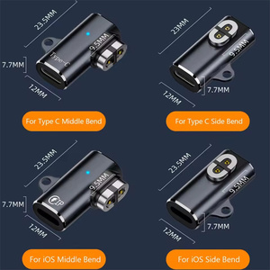<span class=keywords><strong>Adaptateur</strong></span> de charge pour écouteurs Bluetooth Type C vers 2 broches Shokz, conversion de port iOS vers Shokz avec angle intermédiaire magnétique à angle coudé - Product Image 6
