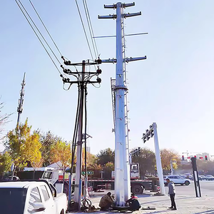 <span class=keywords><strong>Torre</strong></span> Tubular para Línea de Transmisión Eléctrica, <span class=keywords><strong>Torre</strong></span> de Acero Eléctrico Galvanizado en Caliente, Mástil Monopolar, <span class=keywords><strong>Torre</strong></span> de Tubo de Doble Circuito para Línea Eléctrica - Product Image 1