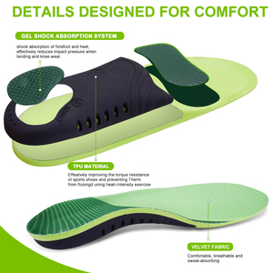 Solette Ortopediche con Supporto per Arco Plantare e Tallone a U per Uomo e Donna, per Scarpe Sportive e Stivali da Lavoro - Product Image 4