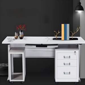 Acciaio singolo piedistalli per <span class=keywords><strong>Computer</strong></span> scrivanie mobili da ufficio Manager lavoro scrivania in metallo scrivania da ufficio con cassetto - Product Image 3