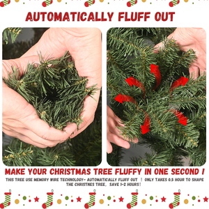 9ft Artificial <strong>Christmas</strong> <strong>Tree</strong> <strong>with</strong> Pine Cones Warm <strong>White</strong> <strong>Lights</strong> Full Lifelike Branches for Holiday Decor - Product Image 6