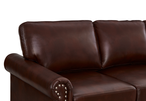 Canapé modulable carré 2+3 places avec rangement en similicuir bordeaux pour appartement/hôtel/villa - Product Image 4