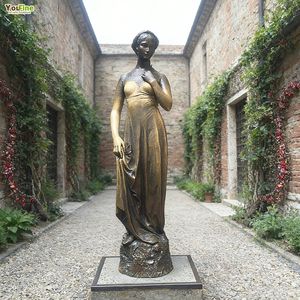 Sculpture de femme debout Juliette en bronze cuivre grandeur nature YOUFINE, moderne, pour l'extérieur, à vendre - Product Image 3