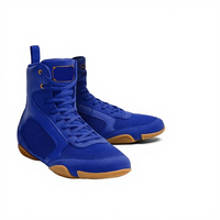 Bottes de lutte professionnelles Pro Grip Elite personnalisables en mesh avec empeigne en cuir véritable offrant une traction avancée sur tapis, été/hiver