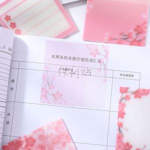 Bloc-notes autocollant transparent HengXin <span class=keywords><strong>Sakura</strong></span> avec papeterie brillante, bloc-notes auto-adhésif 3*3 pour étudiants - Product Image 6