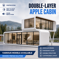 Studio Kantor Portabel Prefabrikasi Modern Mewah 20ft untuk Luar Ruangan, Kabin Apple yang Dapat Dipindahkan