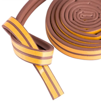 Bande d'étanchéité en mousse EPDM profil D pour portes et fenêtres avec adhésif, résistante aux intempéries, isolation phonique, joint d'étanchéité pour interstices